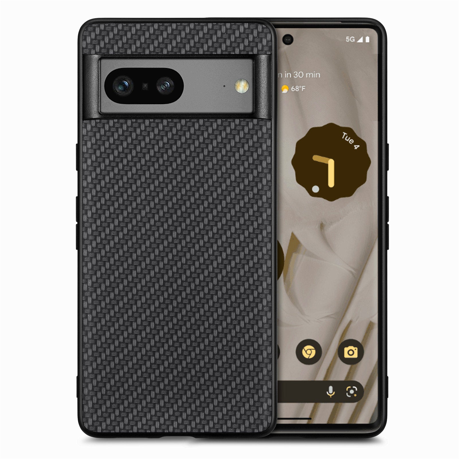 For Google Pixel 7a 5G Carbon Fiber Texture Phone Back Case PU Leather Coated PC TPU Shockproof Cover For Google Pixel 7a 5G Carbon Fiber Texture Phone Back Case PU Leather Coated PC TPU Shockproof Cover